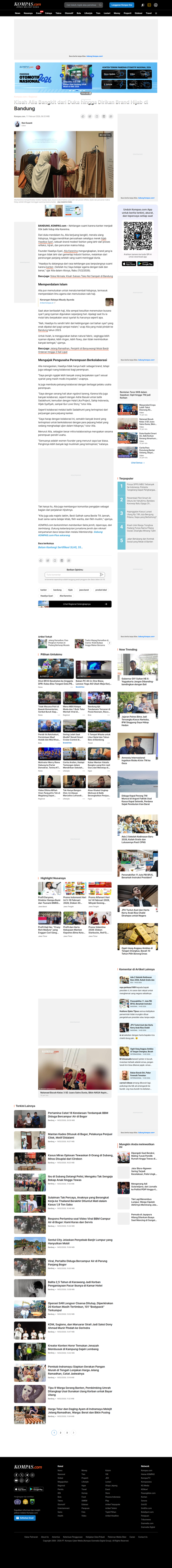 Kisah Alia Bangkit dari Duka hingga Dirikan Brand Hijab di Bandung (Kompas.Com)